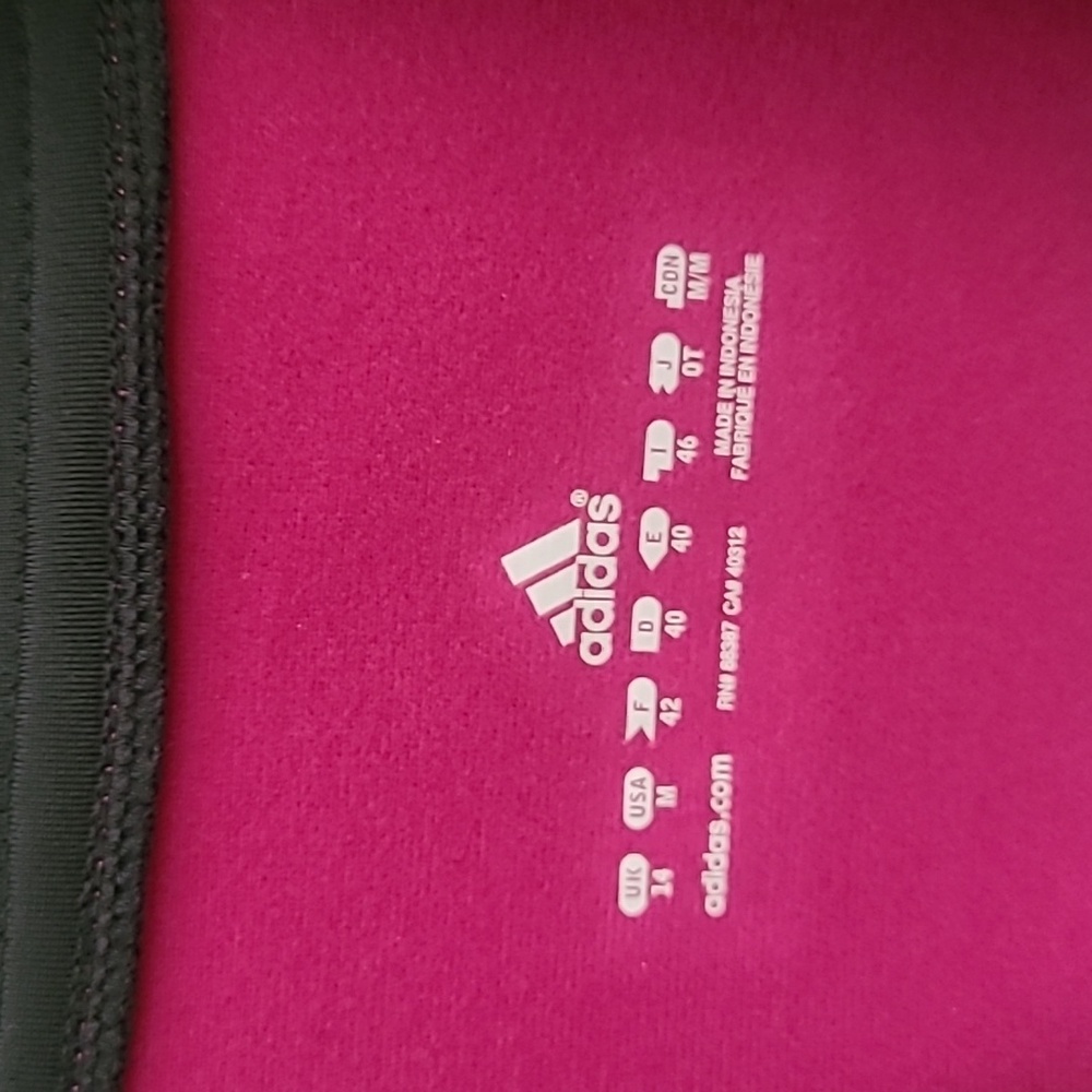 Adidas Plum and Black Track Jacket - Picture 2 of 4